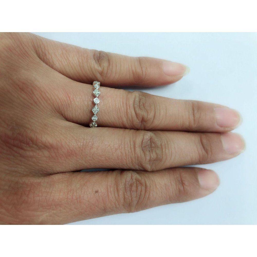 Real Diamond Daily Wear Wedding Band White Gold